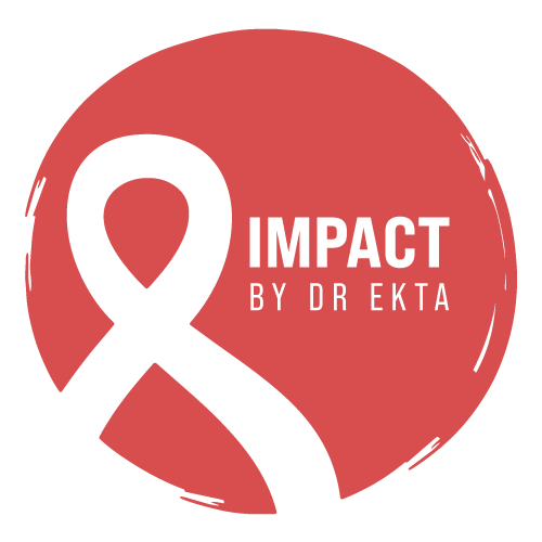 Square Logo of Impact By Dr. Ekta Vala Chandarana - Cancer Awareness and Support Blog.
